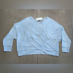 NWT Black Swan size small lavender grey criss cross back woman's top